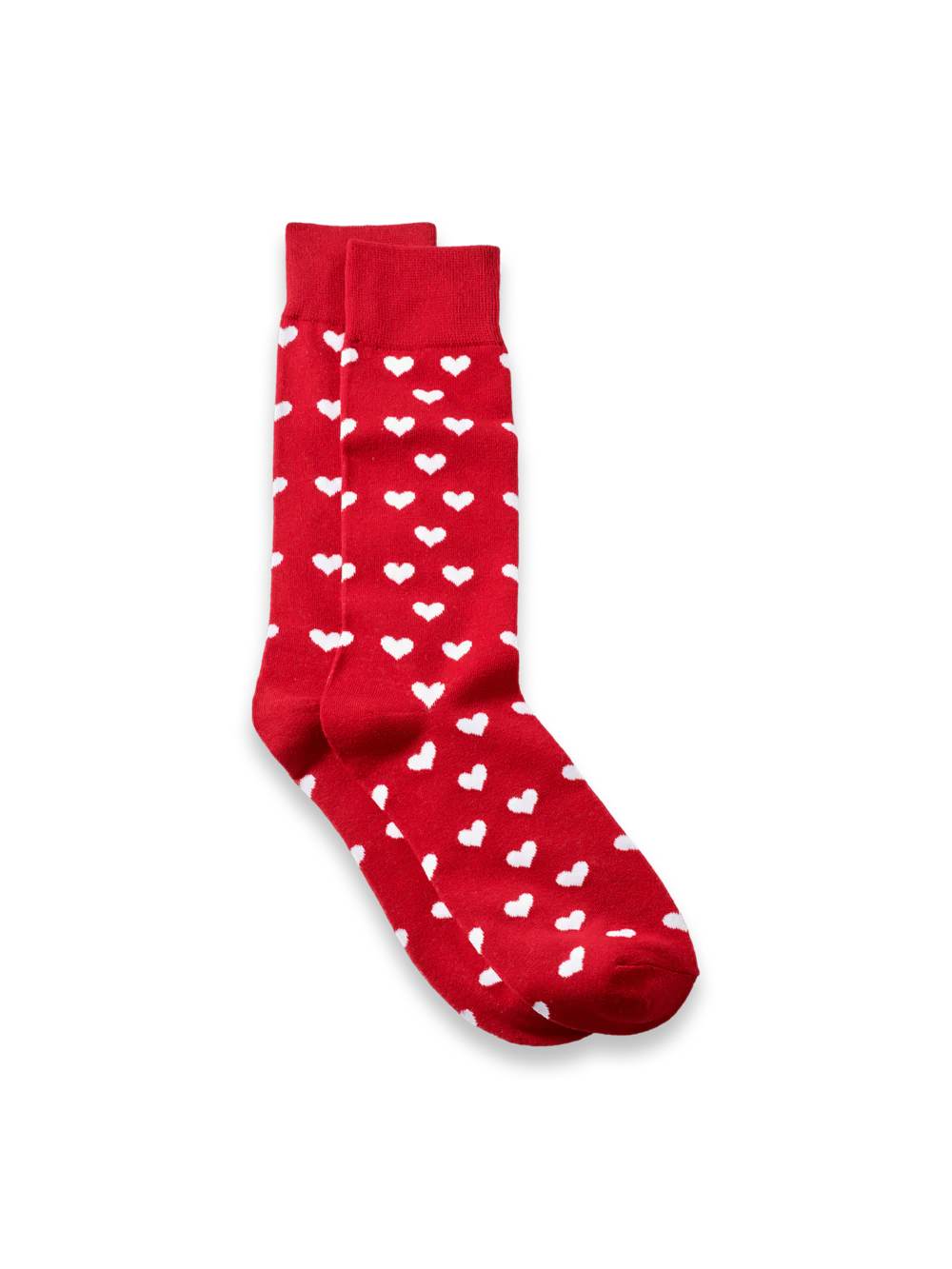 Valentine's Day Heart Cotton Blend Sock - Red/white